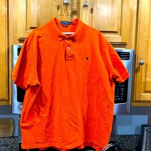 Nice Polo shirt with no defects! Orange in color with blue pony. Gently used